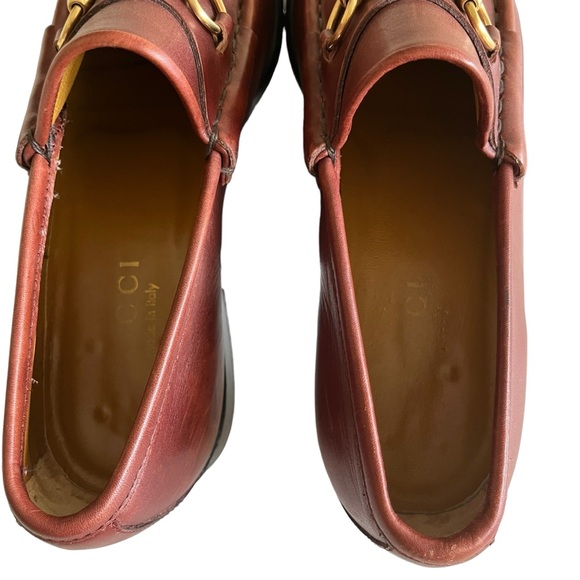Vintage Gucci Brown Leather Horsebit Loafers - Women’s Size 7 - Picture 6 of 8